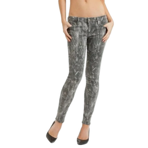 Guess by Marciano no 61 the skinny gray white feather jeans size 28